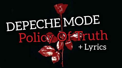 depeche mode - policy of truth lyrics